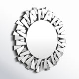 Modern & Contemporary Flat Round Accent Wall Mirror , Engineered Frame