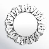 Modern & Contemporary Flat Round Accent Wall Mirror , Engineered Frame