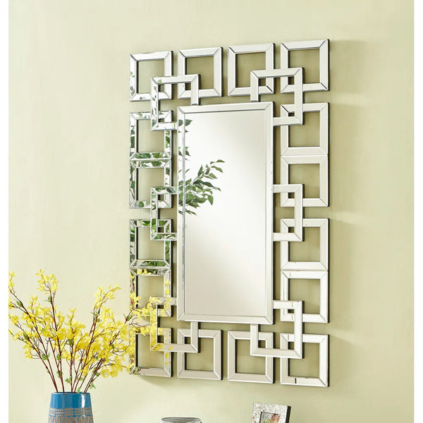 Infinity Edge Wall Mirror For Décor  Rectangular Wall Mirror & modern Wall Decorative Mirror For Living Room ,Bedroom, Entryway 30x42 Inch