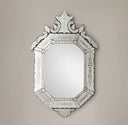 Rococo Etched Octagon Venetian Mirror