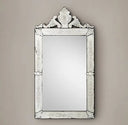 Rococo Etched Rectangle Venetian Mirror