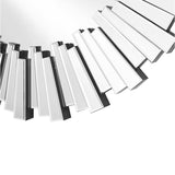 Modern Flat 3D Art Accent Wall Mirror with Engineered