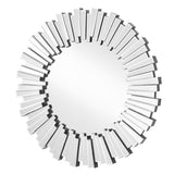 Modern Flat 3D Art Accent Wall Mirror with Engineered