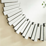 Modern Flat 3D Art Accent Wall Mirror with Engineered