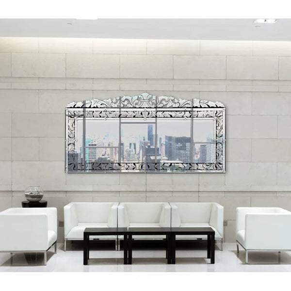 Rectangle Venetian Glass Frame mirror 24L X 36W bedrooms, living rooms, or hallways