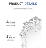 BUNGALOW MERCER – Venetian Rectangular Wall Mirror | Ornate Arched Top with Etched Floral Detailing for Living Room, Bedroom & Entryway