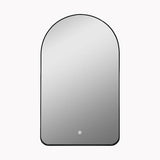 BUNGALOW MERCER – Modern LED Arch Mirror | Aluminum Frame, Wall-Mounted Vanity Mirror with Touch Sensor & Backlit Light