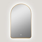 BUNGALOW MERCER Modern LED Arch Mirror – Aluminum Frame, Wall-Mounted Vanity Mirror with Touch Sensor & Backlit Light