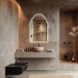 BUNGALOW MERCER Arched LED Bathroom Mirror – Modern Wall Mirror with Warm Backlight for Stylish Interiors