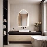 BUNGALOW MERCER Arched LED Bathroom Mirror – Modern Wall Mirror with Warm Backlight for Stylish Interiors
