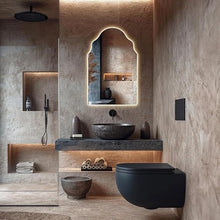 BUNGALOW MERCER Arched LED Bathroom Mirror – Modern Wall Mirror with Warm Backlight for Stylish Interiors