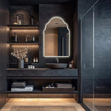 BUNGALOW MERCER Arched LED Bathroom Mirror – Modern Wall Mirror with Warm Backlight for Stylish Interiors