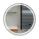 BUNGALOW MERCER Premium LED Bathroom Mirror – Stainless Steel Frame, Front-Lit, Smart Memory & Anti-Fog (Brushed Gold, 90 x 90 cm)