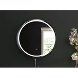 BUNGALOW MERCER Premium LED Bathroom Mirror – Stainless Steel Frame, Front-Lit, Smart Memory & Anti-Fog (Brushed Gold, 90 x 90 cm)