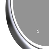 BUNGALOW MERCER Premium LED Bathroom Mirror – Stainless Steel Frame, Front-Lit, Smart Memory & Anti-Fog (Brushed Gold, 90 x 90 cm)