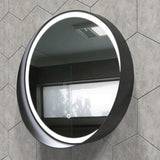 BUNGALOW MERCER Premium LED Bathroom Mirror – Stainless Steel Frame, Front-Lit, Smart Memory & Anti-Fog (Brushed Gold, 90 x 90 cm)