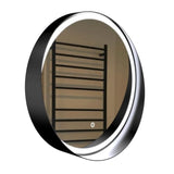 BUNGALOW MERCER Premium LED Bathroom Mirror – Stainless Steel Frame, Front-Lit, Smart Memory & Anti-Fog (Brushed Gold, 90 x 90 cm)