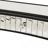 Bungalow Mercer – Black Painted Console Table with Silver Mirrored Accents for Entryway & Living Room