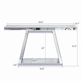 Bungalow Mercer – Elegant Contemporary Console Table with Mirrored Accents for Home Interiors
