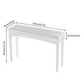 Elmhurst Mirrored Console Table with Crushed Diamond Detailing – Modern Glam Accent for Hallway & Entryway