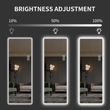 BUNGALOW MERCER – Rectangular Full-Length LED Vanity Mirror with Warm Backlit Glow | Wall-Mounted or Standing Dressing Mirror