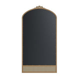 Bungalow Mercer – Luxe Arched Cane-Base Mirror with Decorative Crown – Full-Length Accent for Bedroom & Entryway