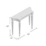 Bungalow Mercer – Radiant Silver Console Table – Luxury Entryway & Hallway Accent with Geometric Design