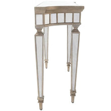 Bungalow Mercer – Radiant Silver Console Table – Luxury Entryway & Hallway Accent with Geometric Design