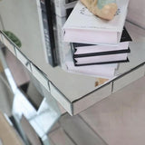 Belmont Console Hexagon Glam Console Table | Luxury Mirrored Finish with Crystal Inlay for Entryway, Living Room & Hallway