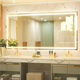 Bungalow Mercer – Luxury Rectangular LED Wall Mirror with Touch Sensor & Soft Glow Lighting – Modern Bathroom & Vanity Accent