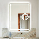 Triple LED mirror - Anti fog, Dimmable LED Lights And Easy Touch Controls Rectangle LED Mirror