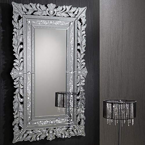 Large Decorative Wall Mirror 29.9L x 41.7W inches – Stylish Silver Frame for Living Room, Entry, or Bathroom