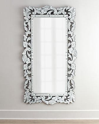 Italian Style Decorative Wall Mirror by Venetian Image, 48"x36", Perfect for Living Room, Entryway &amp; Vanity