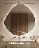 Bungalow Mercer-Dib Brun Frameless Lighted Bathroom Mirror Anti-Fog LED Wall Mirror
