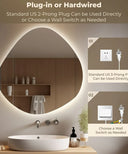 Mirae Led Mirror Three Color Dimmable Light, Defogger