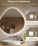 Bungalow Mercer-Dib Brun Frameless Lighted Bathroom Mirror Anti-Fog LED Wall Mirror