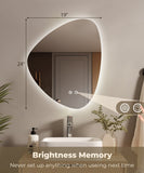 Bungalow Mercer-Dib Brun Frameless Lighted Bathroom Mirror Anti-Fog LED Wall Mirror