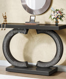 Jet Black Modern Console Table for Entryway or Living Room, Sleek Wood Finish (40″ L × 12″ D × 31″ H )