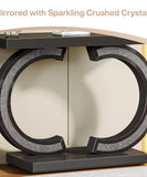 Jet Black Modern Console Table for Entryway or Living Room, Sleek Wood Finish (40″ L × 12″ D × 31″ H )