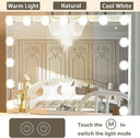 Luxvanity Hollywood Mirror- Vanity Rectangular Tabletop Mount Mirror With Lights