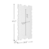 Bungalow Mercer – Luxury Modern Rectangular Wall Mirror with Layered Silver Beveled Frame