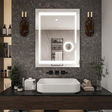 BUNGALOW MERCER – Rectangular LED Bathroom Mirror with Touch Sensor, Dimmable Lighting & Anti-Fog Function