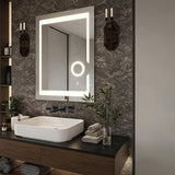 BUNGALOW MERCER – Rectangular LED Bathroom Mirror with Touch Sensor, Dimmable Lighting & Anti-Fog Function