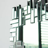 BUNGALOW MERCER – Modern Élan Wall Mirror | Designer Luxury Accent with Bold Geometric Frame