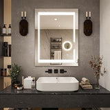 BUNGALOW MERCER – Rectangular LED Bathroom Mirror with Touch Sensor, Dimmable Lighting & Anti-Fog Function