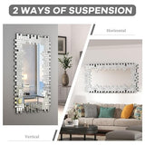 BUNGALOW MERCER – Modern Élan Wall Mirror | Designer Luxury Accent with Bold Geometric Frame