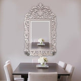 BUNGALOW MERCER Venetian Wall Mirror – Silver Ornate Design for Modern Bedroom & Living Room