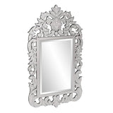 BUNGALOW MERCER Venetian Wall Mirror – Silver Ornate Design for Modern Bedroom & Living Room