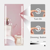 BUNGALOW MERCER – Full-Length LED Mirror with Vertical Light Strips | Wall-Mounted or Standing Vanity Mirror for Bedroom & Dressing Room