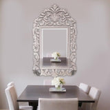 BUNGALOW MERCER – Elegant Venetian Wall Mirror | Silver Frame for Bedroom, Living Room & Entryway